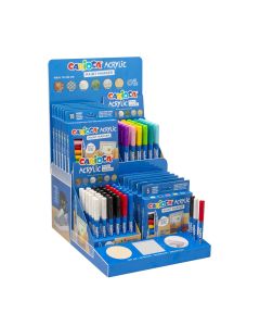 EXPOSITOR ROTULADOR ACRILICO CARIOCA PAINT MARKER PUNTA PINCEL