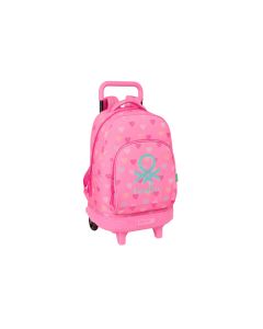 MOCHILA SAFTA CARRO COMPACT BENETTON HEART 45X33CM