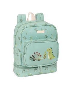 MOCHILA NEVERA SAFTA PREESCOLAR DINOS 27X22CM