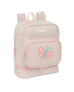 MOCHILA NEVERA SAFTA PREESCOLAR MARIPOSA 27X22CM