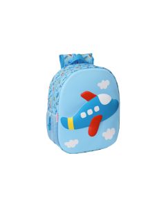 MOCHILA SAFTA 3D AVION 33X27CM