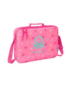 CARTERA ESCOLAR SAFTA BENETTON HEART 28X38CM