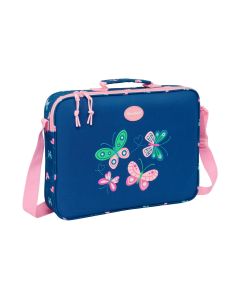 CARTERA ESCOLAR SAFTA BLACKFIT8 MARIPOSAS 28X38CM
