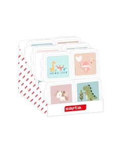 SANDWICHERA SAFTA PVC PREESCOLAR SURTIDAS EXPOSITOR 12UD