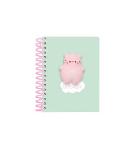 BLOC NOTAS SAFTA FRONTAL SQUISHY PEMBE THE PINK CAT 18X14CM