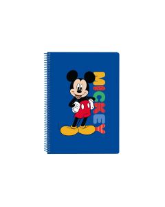 BLOC SAFTA ESPIRAL TAPA DURA MICKEY MOUSE TODAY CUARTO 80G 80H 4X4
