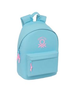 MOCHILA PC SAFTA BENETTON BASICS CELESTE 43X31CM