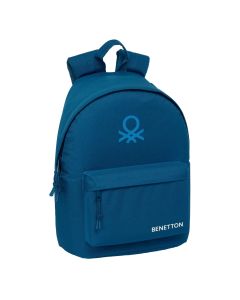 MOCHILA PC SAFTA BENETTON BASICS MARINO 43X31CM