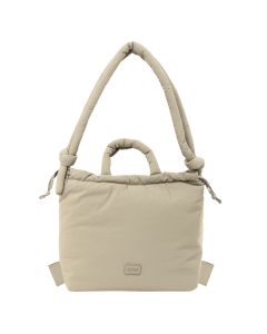 BOLSO MOCHILA SAFTA MOOS CAPSULA ACOLCHADO BEIGE CLARO 31X40CM