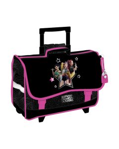 CARTERA ESCOLAR SAFTA CON CARRO K-POP DEMON HUNTERS ENERGY 33X40CM