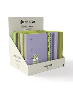 CARPEBLOC CARCHIVO 4 ANILLAS 35MM POLYFOAM 360º DO NOT CROSS SURTIDO A4 90G 100H EXPOSITOR 10UD