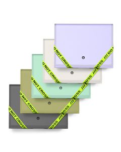 CARPETA FUELLE CARCHIVO 13D POLYFOAM DO NOT CROSS SURTIDA FOLIO 12UD