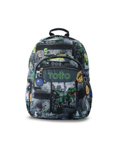 MOCHILA TOTTO ACUARELES ROLLY ADAPTABLE A CARRO 44X33CM