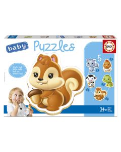 PUZZLE 2+5P EDUCA BABY ANIMALES +24 MESES