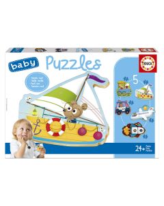 PUZZLE 2+5P EDUCA BABY VEHICULOS 2 +24 MESES