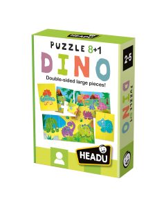 PUZZLE HEADU 8 + 1 DOBLE CARA DINOSAURIOS +2 AÑOS