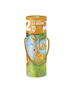 PUZZLE 24+24P IMAGILAND PUZZLING CILINDRICO NIVEL 2 LA SELVA 4-6 AÑOS