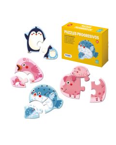 PUZZLE 2+2+3+3P DOHE MINI PROGRESIVO NIVEL 1 +2 AÑOS