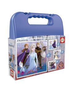 PUZZLE 12+16+20+25P EDUCA MALETA PROGRESIVO FROZEN 2 +3 AÑOS