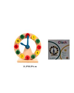 JUEGO SORT RELOJ MADERA & ENCAJES