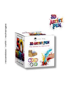 RECAMBIO BOLIGRAFO ALEX BOG 3D ARTIST 10 COLORES X 5 METROS