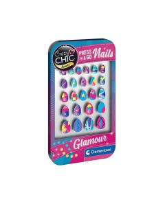 JUEGO CLEMENTONI CRAZY CHIC UÑAS POSTIZAS GLAMOUR +6 AÑOS