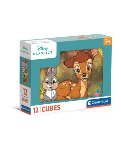 PUZZLE 12 CUBOS CLEMENTONI DISNEY CLASSICS +3 AÑOS