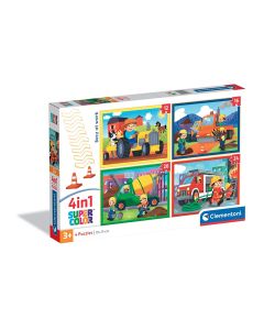 PUZZLE 12+16+20+24P CLEMENTONI 4 IN 1 NOLI BUSY AT WORK +3 AÑOS
