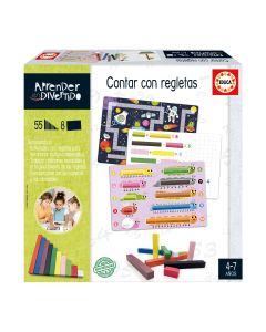 JUEGO EDUCA APRENDER ES DIVERTIDO CONTAR CON REGLETAS +3 AÑOS