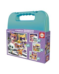 PUZZLE 12+16+20+25P EDUCA MALETA PROGRESIVO SUPERKITTIE +3 AÑOS