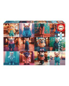 PUZZLE 200P EDUCA ANIMALES DE MODA +6 AÑOS