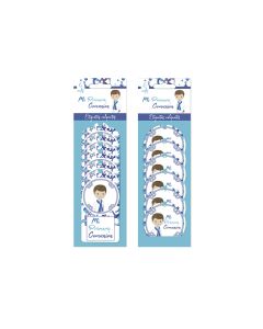 ETIQUETA REGALO POESSA COMUNION COLGANTE 330299 NIÑO 6CM BLISTER 6UD