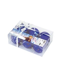 BOLAS NAVIDAD SAFTA FROZEN II MEMORIES 8CM AZUL PACK 6UD