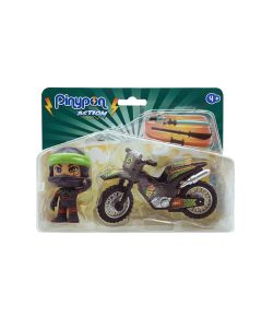 MUÑECO FAMOSA PINYPON ACTION NINJA CON MOTO +4 AÑOS