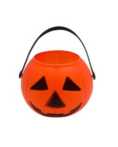 CESTO PVC GUIRCA HALLOWEEN CALABAZA 15CM NARANJA