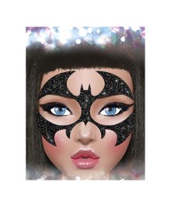 JOYAS FACIALES ADHESIVAS GUIRCA HALLOWEEN MURCIELAGO GLITTER