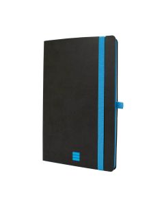 CUADERNO FINOCAM TAPA FLEXIBLE MODERN NEGRO CON GOMA A5 80G 96H PUNTEADO