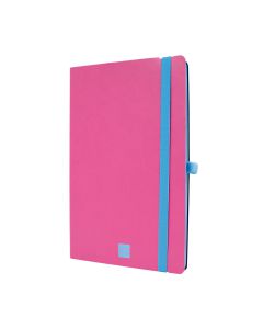 CUADERNO FINOCAM TAPA FLEXIBLE MODERN ROSA CON GOMA A5 80G 96H PUNTEADO