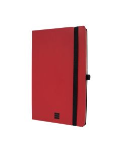 CUADERNO FINOCAM TAPA FLEXIBLE MODERN ROJO CON GOMA A5 80G 96H PUNTEADO