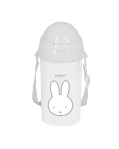 BOTELLA SAFTA PVC CON PAJITA MIFFY NIEBLA 500ML