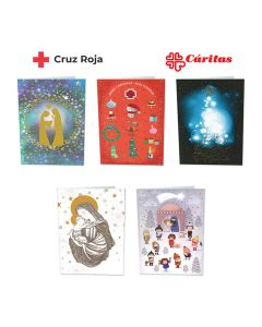 CHRISTMAS ARGUVAL BUSQUETS CARITAS/CRUZ ROJA 17X11,5CM