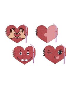 LIBRETA BISMARK ESPIRAL LOVE CON BOLIGRAFO 16X13,5CM 60G 50H LISO