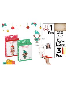 ADORNO MP NAVIDAD DE MADERA PERSONALIZABLE CON FOTO