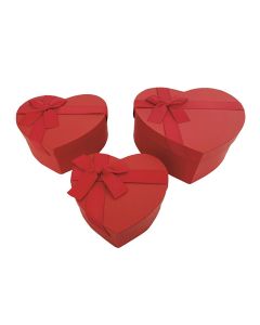 SET 3 CAJAS ARGUVAL LOVE CORAZON ROJAS