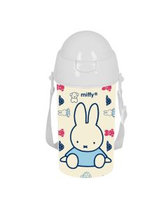 BOTELLA SAFTA PVC CON PAJITA MIFFY BUDDY 500ML
