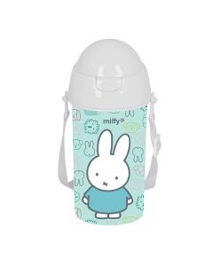 BOTELLA SAFTA PVC CON PAJITA MIFFY FRIENDS 500ML