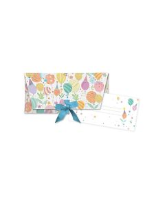SOBRE REGALO LAZO TURNOWSKY + TARJETA 11X23CM GLOBITOS