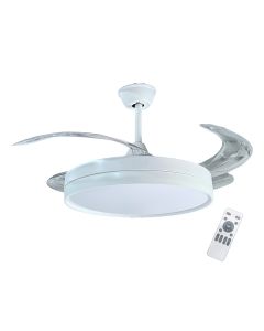 VENTILADOR DE TECHO FILUX 36W F9199 ASPAS RETRACTILES BLANCO