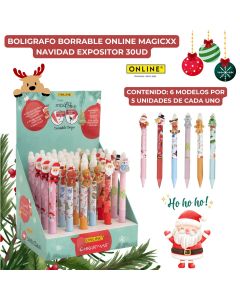 BOLIGRAFO BORRABLE ONLINE MAGICXX NAVIDAD EXPOSITOR 30UD
