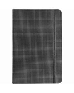 CUADERNO DIDEX ACOLCHADO SUITE GRIS OSCURO CON GOMA 21X15CM 80G 192H PUNTEADO